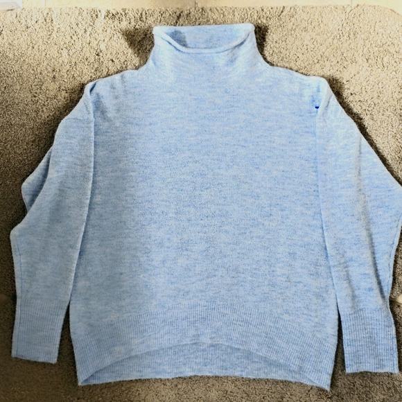 Style & Co.Cozy Mock Neck Heather Blue Cozy Knit Sweater Size Large - Picture 5 of 7